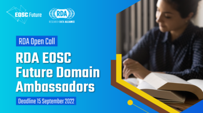 RDA EOSC Future domain ambassadors call