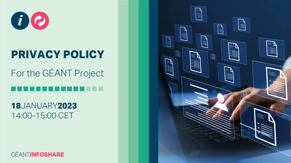 Infoshare privacy policy for the GEANT project
