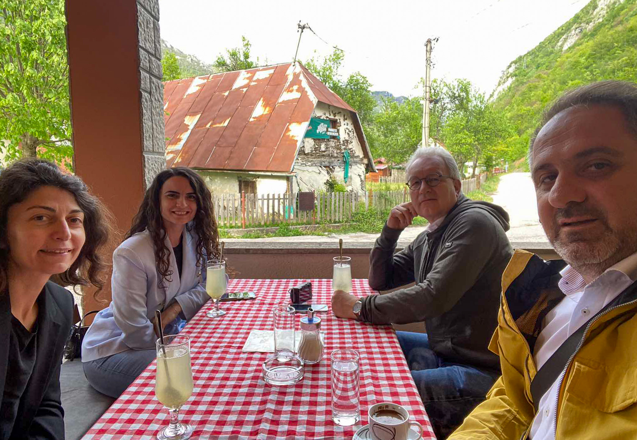 From left to right: Marina De Giorgi, Elisantila Gaci, Erik Huizer, Anastas Mishev