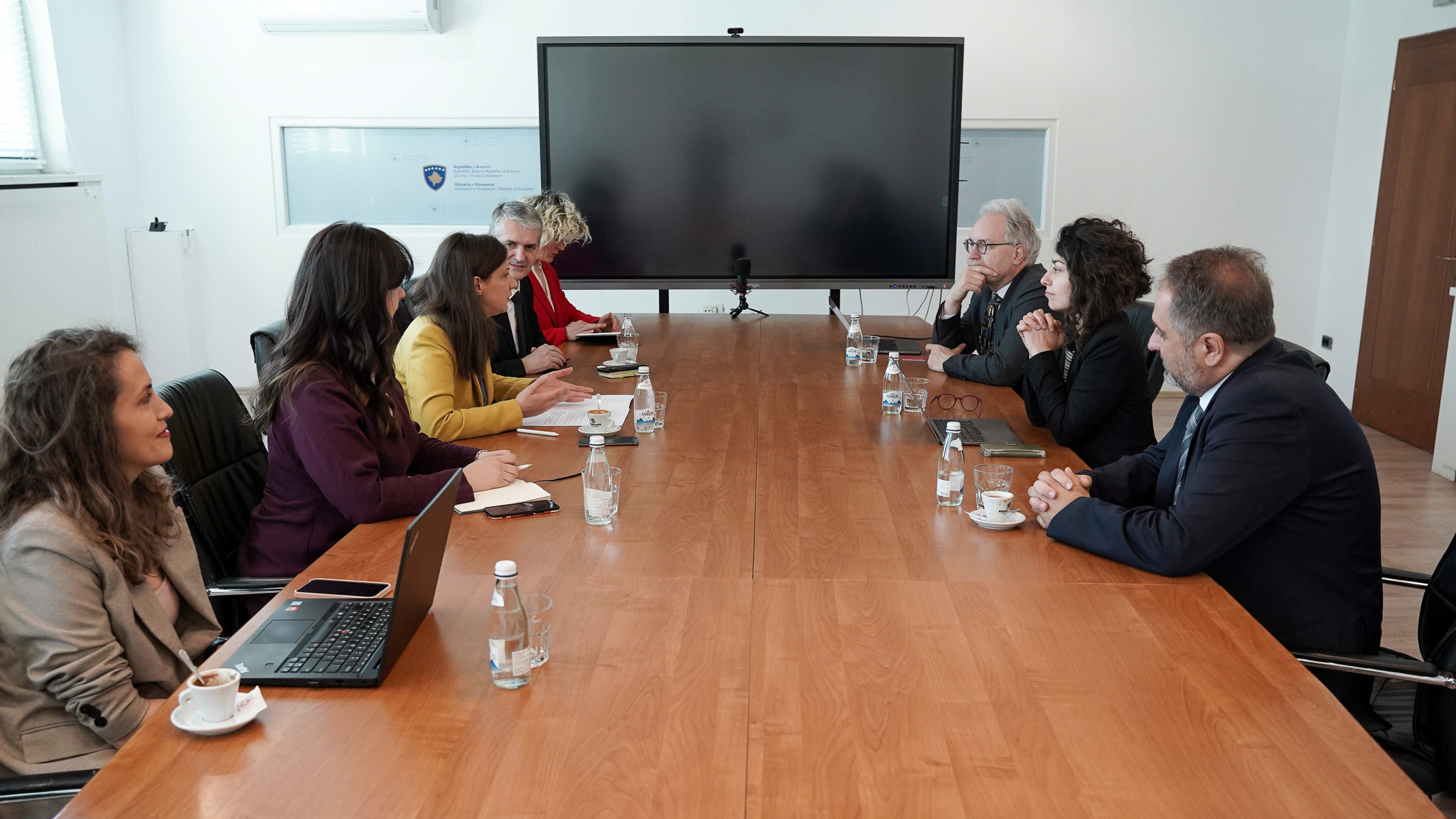 Meeting with KREN and with the Minister of Economy of Kosovo* Artane Rizvanolli