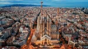 Sagrada Familia aerial view