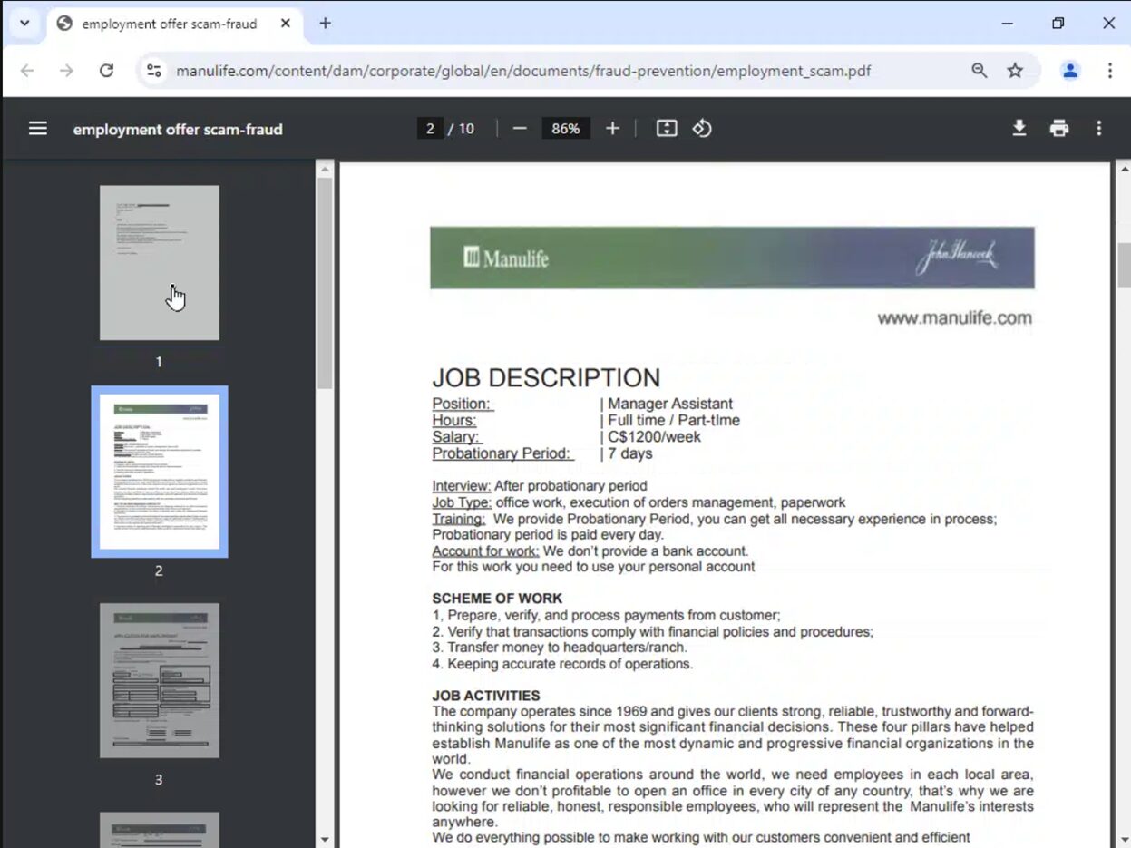 Viewing a PDF File Hosted Online through Browserling