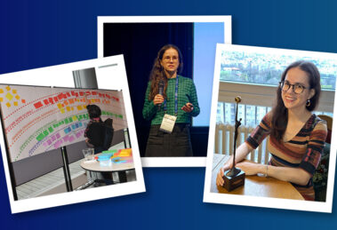 Aleksandra Lazić, at the 20th RDA Plenary in Gothenburg, Sweden (March 2023), and with the Sarah Jones Award (March 2025)