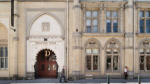 Brighton Dome Signage. Architecture and Interior Photography by Jim Stephenson