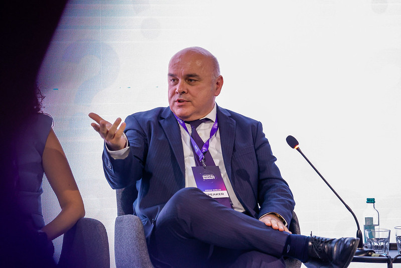 Arjan Xhelaj, CEO of RASH, at the Western Balkans Digital Summit. Photo by WBDS
