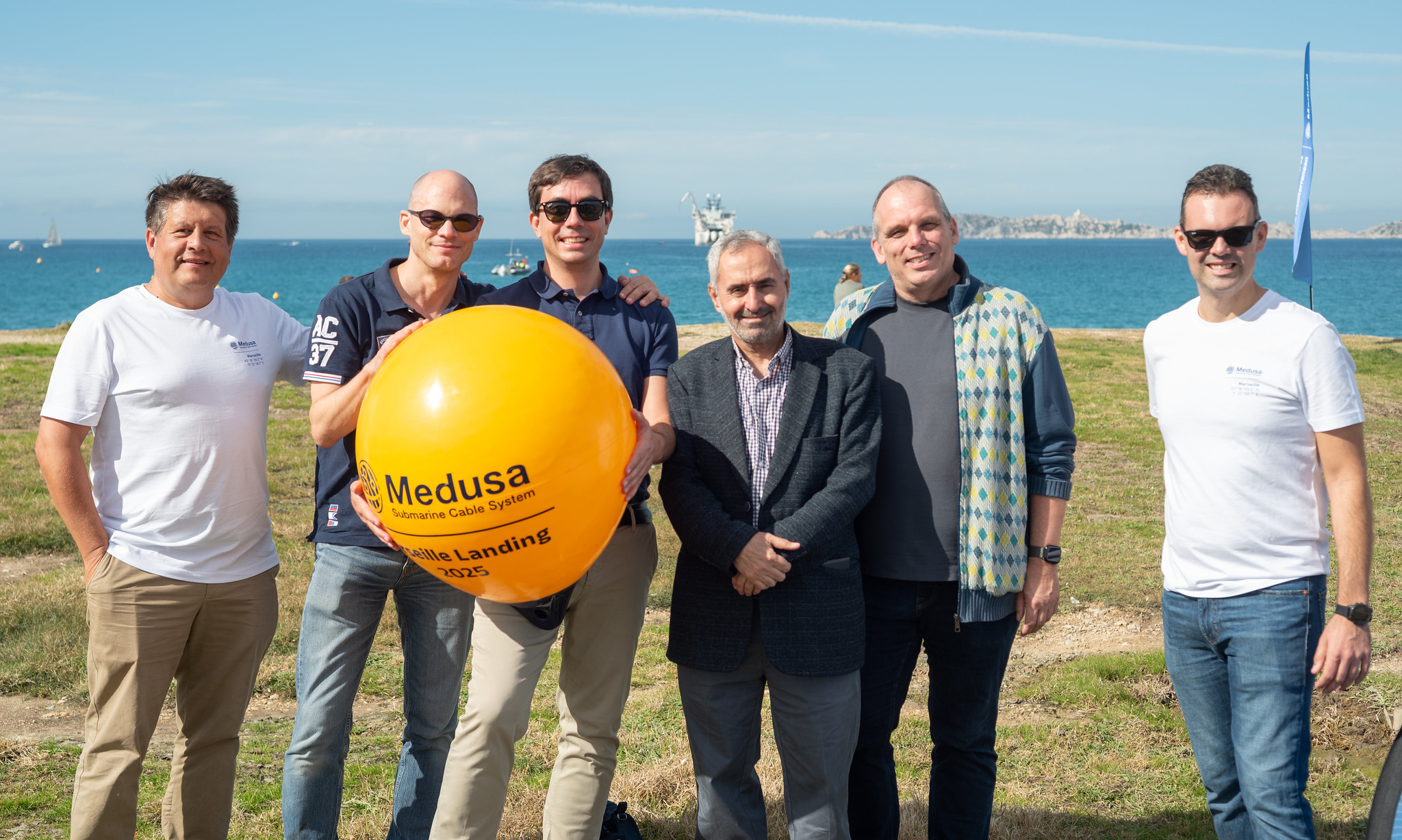 Landing of the Medusa Submarine Cable System in Marseille. Picture by Tom Fryer (GÉANT)