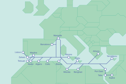 Map of the planned Medusa cable system