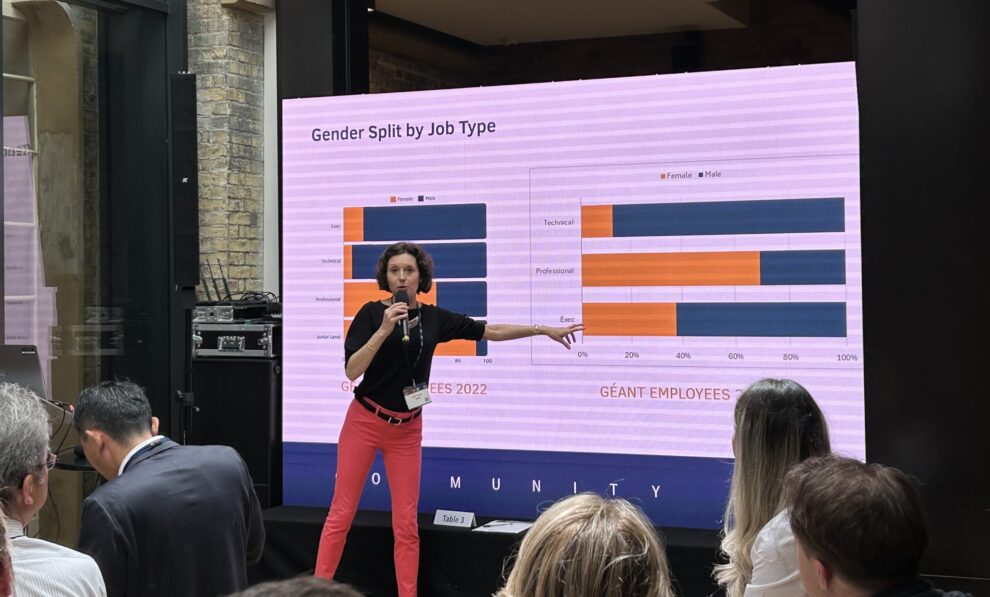 Woman presenting