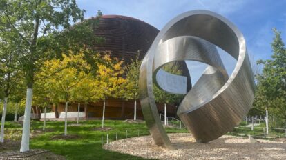 Globe of Science and Innovation at CERN. Credits to Helen Clare (Jisc)